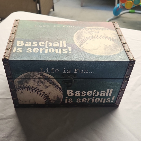 Baseball Themed Decorative Box - Picture 1 of 7